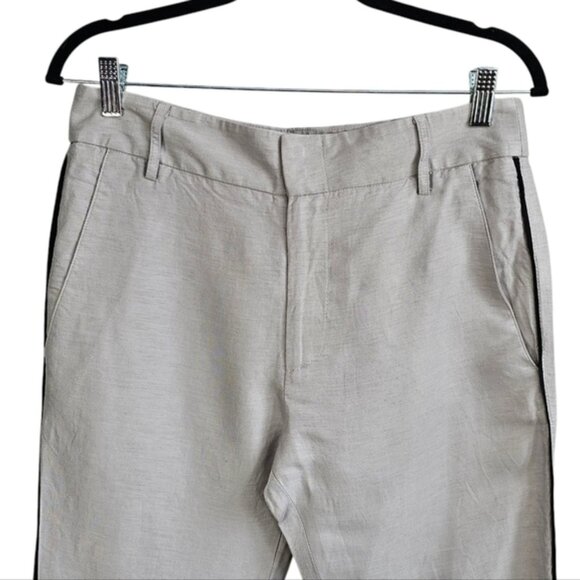 Smythe Grey Slacks with Side Piping Size 4 - Picture 2 of 12